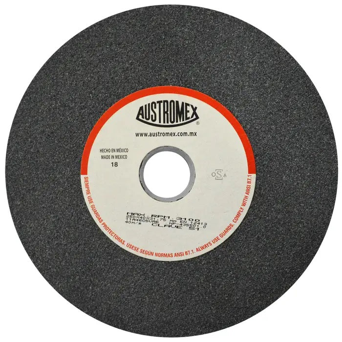 Rueda Abrasiva Grano 46  para Esmerilar Gris de 10 x 1-1/2 x 1-1/4 Austromex 51