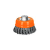Carda Copa 4' Alambre Trenzado Fino, Eje 5/8'-11, Truper 14187