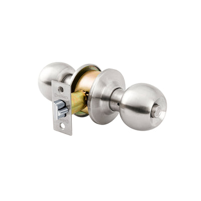 Cerradura Tipo Esfera Para Recámara, Cromo Mate, Hermex 43464