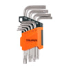 Juego De 9 Llaves Torx Con Organizador Abatible, Truper 15554