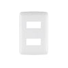 Placa 2 Módulos De ABS, Línea Italiana, Color Blanco, Volteck 48133