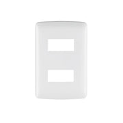 Placa 2 Módulos De ABS, Línea Italiana, Color Blanco, Volteck 48133
