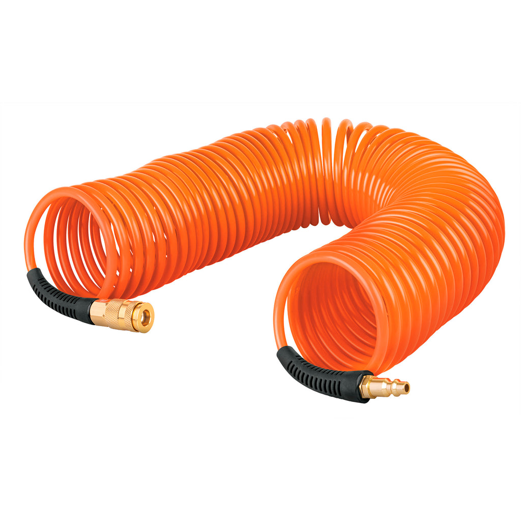 Manguera Tipo Resorte Para Compresor, 7.6 m x 1/4', Truper 102522