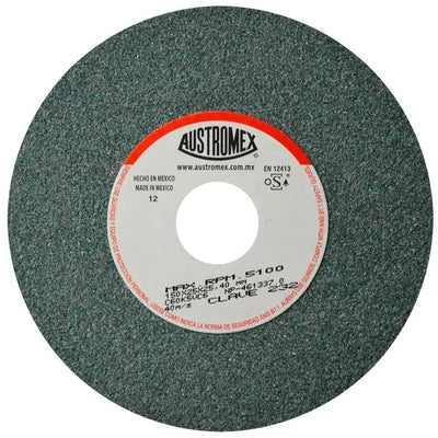Rueda Abrasiva Grano 60 para Esmerilar Verde de 6 x 1 x 1 Austromex 232