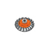 Carda Tipo Cónico 4" Alambre Trenzado, Eje 5/8"-11, Truper 14190