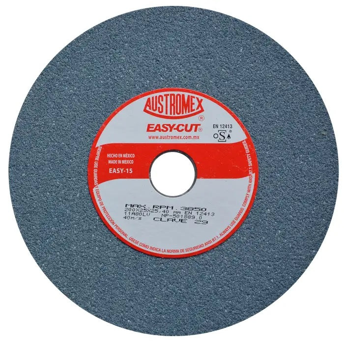 Rueda Abrasiva Grano 80 para Esmerilar Gris de 8 x 1 x 1 Austromex 29