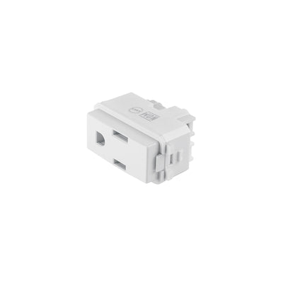 Contacto Sencillo, 2 Polos + Tierra, Línea Italiana, Blanco, Volteck 48131