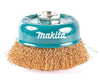 Carda Copa De Alambre Ondulado Laton 3-1/2" 5/8"-11", Makita D-39796