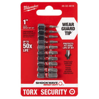 Conjunto De Brocas De Inserción De Seguridad Torx Shockwave, Milwaukee 48-32-4618