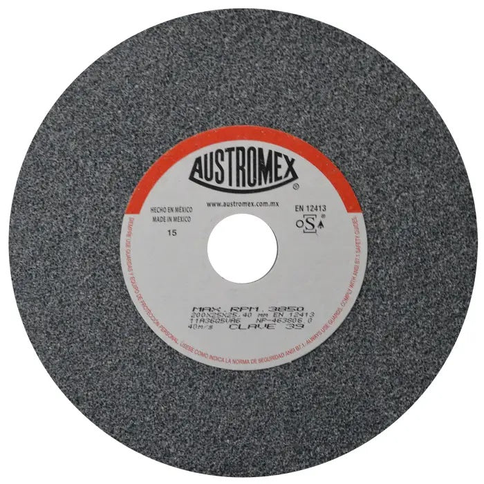 Rueda Abrasiva Grano 36 para Esmerilar Gris de 8 x 1 x 1 Austromex 39