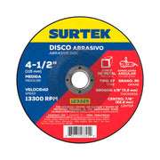 Disco Abrasivo Corte 4-1/2x1/8" Surtek 123325