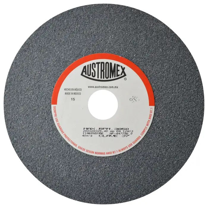 Rueda Abrasiva Grano 60 para Esmerilar Gris de 8 x 3/4 x 1  Austromex 37