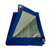 Lona De Polietileno Color Azul Con Fondo Plata, 3.04 x 3.65 m, Foy LE10X12 L3X4Z