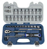 Juego De 32 Piezas De 1/4" & 3/8" Drive 6-Point SAE & Metric Bit Socket Set Compact Case, Williams 50681