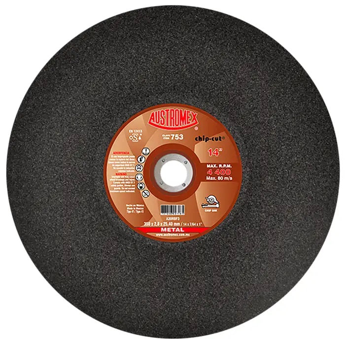 Disco Abrasivo para Corte Metal de 14 x 7/64 x 1 Austromex 753