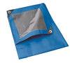 Lona De Polietileno Color Azul Con Fondo Plata, 3 x 6 m, Foy L3X6Z