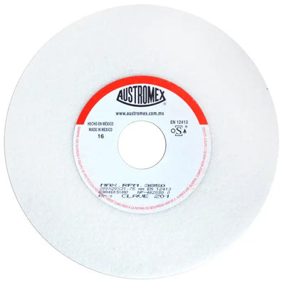 Rueda Abrasiva Grano 46 para Rectificar Blanca de 8 x 3/4 x 1-1/4 Austromex 201