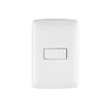 Placa Armada 1 Interruptor Escalera, Blanco, Línea Italiana, Volteck 46460