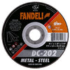 Disco Corte Metal 4-1/2" x 7/64" x 7/8", DC-202, Fandeli 72946