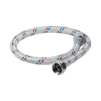 Manguera Lavabo/Fregadero, Aluminio, 1/2"x1/2",55 cm, Basic, Foset 26021