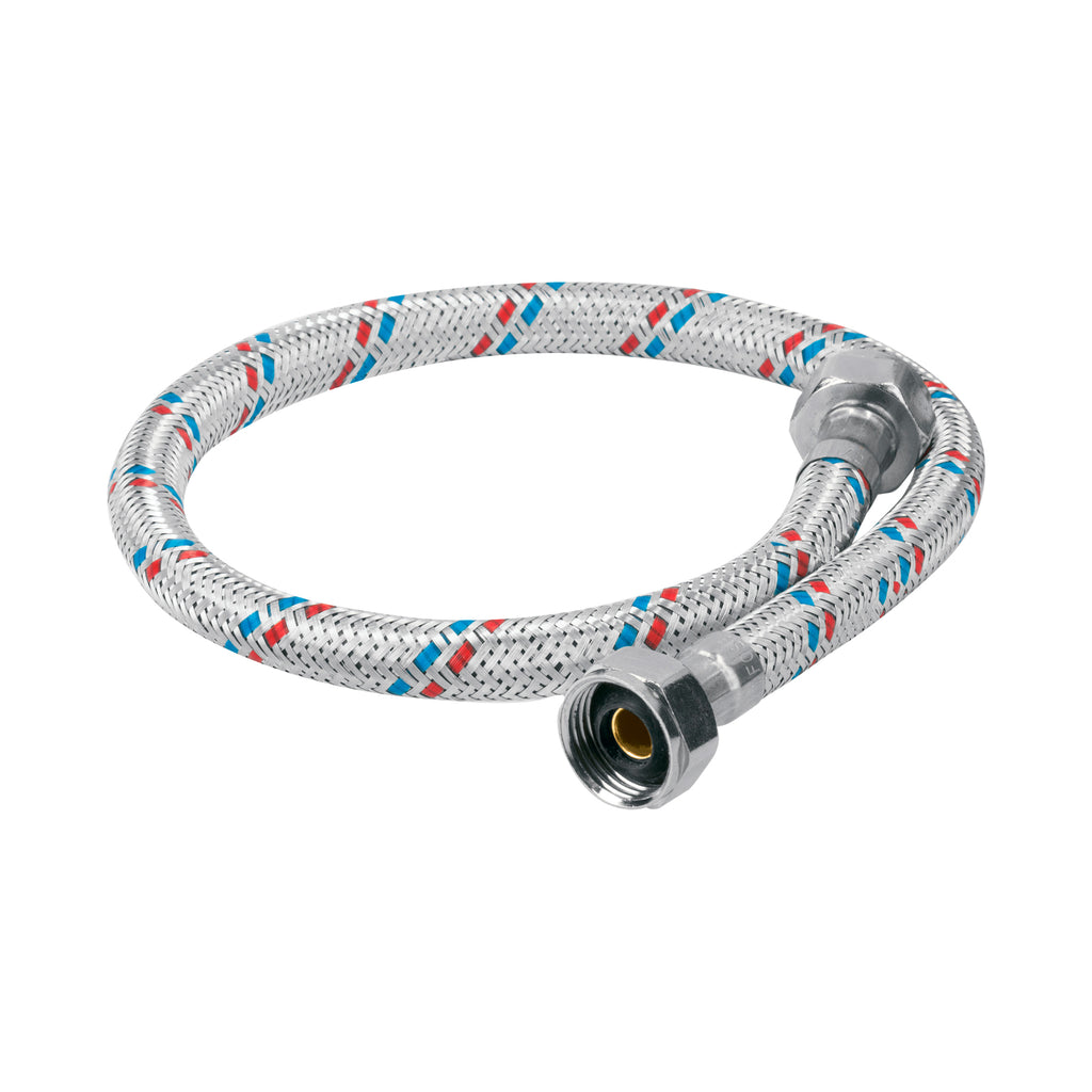 Manguera Lavabo/Fregadero, Aluminio, 1/2"x1/2",55 cm, Basic, Foset 26021