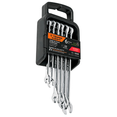 Juego De 6 Llaves Combinadas Extralargas Pulidas Std, Expert 15772