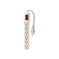 Multicontacto 6 Entradas Económico, Con Interruptor, 16 AWG, Volteck 47188