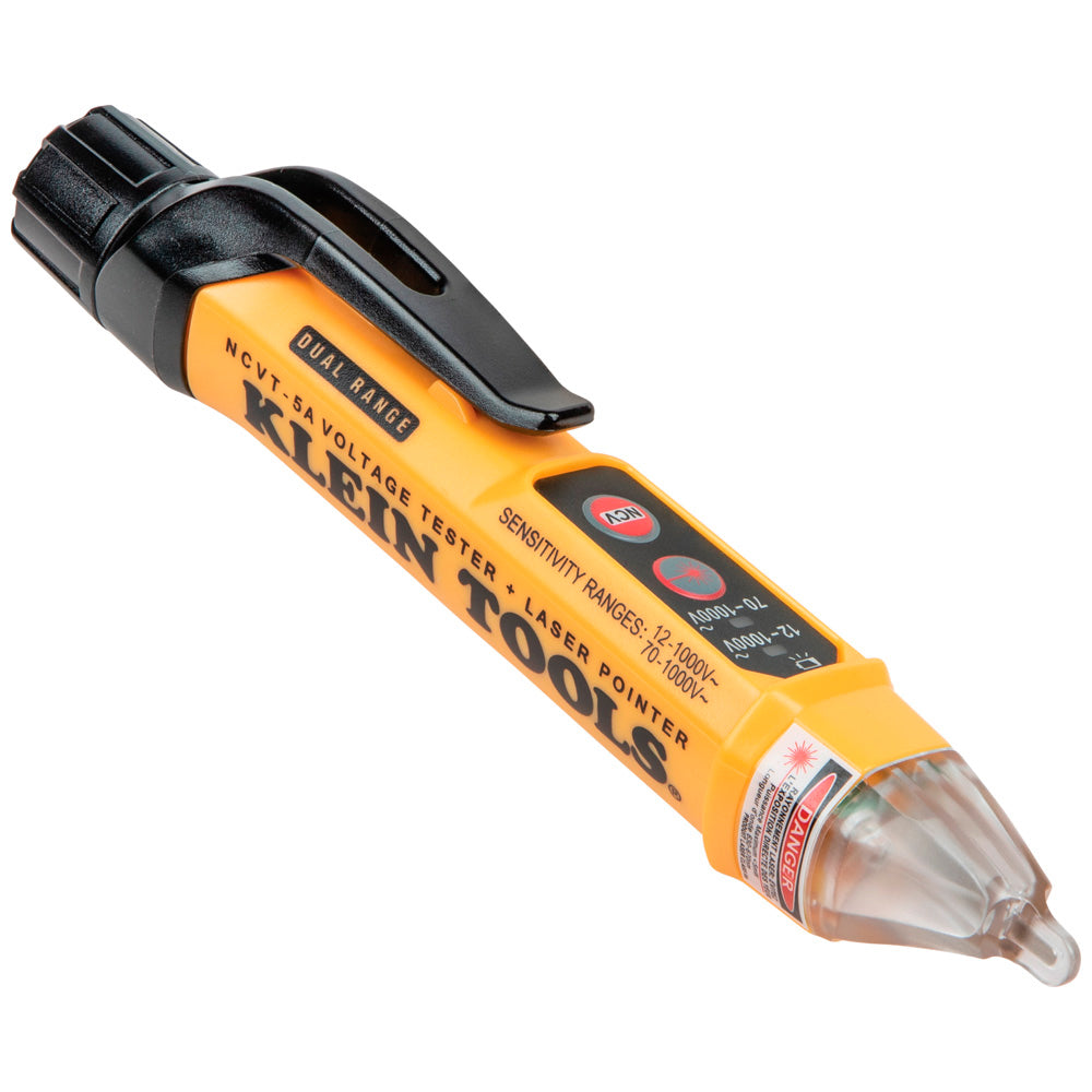 Probador De Voltaje Sin Contacto Tipo Lápiz De Doble Rango Con Puntero Láser, Klein Tools NCVT-5A