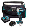 Rotomartillo Atornillador 1/2"v.v.r. 2 vel. 0-550 0-1,800 Rpm M/BL Ind.Bat. Li-Ion 1 bat. 5.0 Ah. y Carg C/Luz Freno Maleta Lona 18V, Makita DHP489STX1