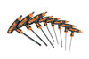 Juego 8 Llaves Hexagonales Mm, Extralargas Mango T, Punta Bola, Truper 100933