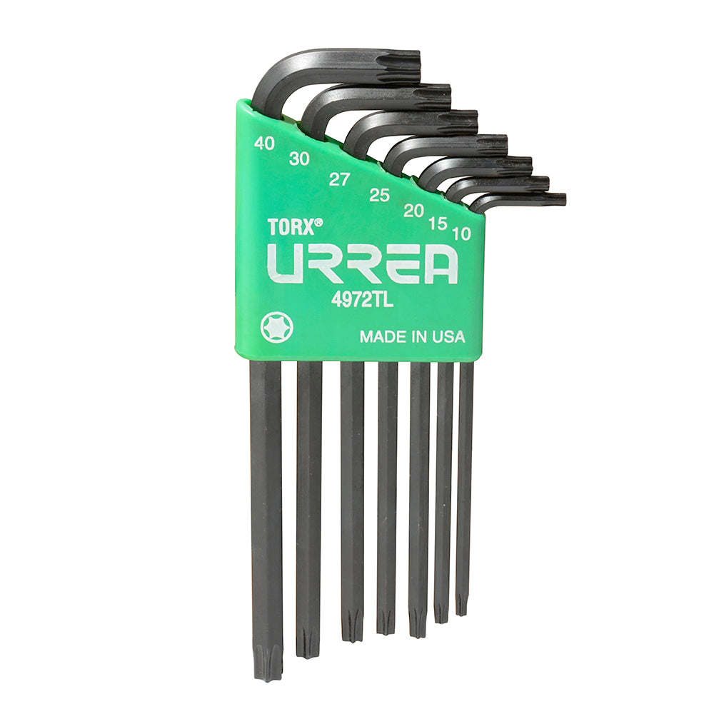 Juego de 7 Llaves Allen "L" Torx Larga Urrea 4972TL