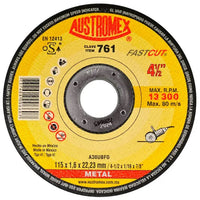 Disco Abrasivo para Corte de Acero de 4-1/2 x 1/16 x 7/8 Austromex 761