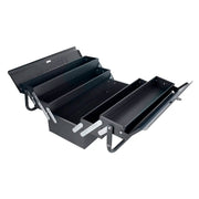 Caja portaherramientas metálica tipo acordeón negra 7" x 18" x 7" Urrea CMA4