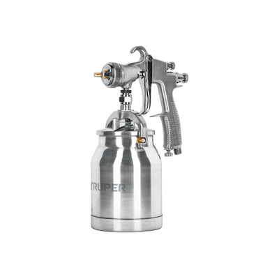 Pistola Pintar Succión HVLP Vaso Aluminio, 1.4 mm, Truper 14084