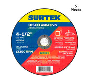 Disco Abrasivo Desbaste 4-1/2x1/4" Surtek 123320