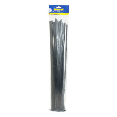 Cinchos plásticos 368 x 4.6 mm 25 piezas color negro Surtek CV-368B