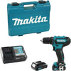 Atornillador Taladro 3/8"v.v.r. 0-450 0-1,700 rpm  Li-Ion C/2 Bat y Carg. Luz Broq.Cierre Rapido Maletin 12V, Makita DF333DWYE