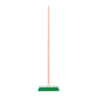 Cepillo Industrial Cerda Rígida de 30 cm, Bastón de Madera, Klintek 57034