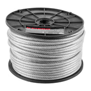 Metro De Cable Rígido 3/16" Acero 7 x 7 Recubierto PVC, 75 m, Fiero 44217