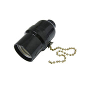 Portalámpara con cadena y ladrón Negro 250V Surtek 136656