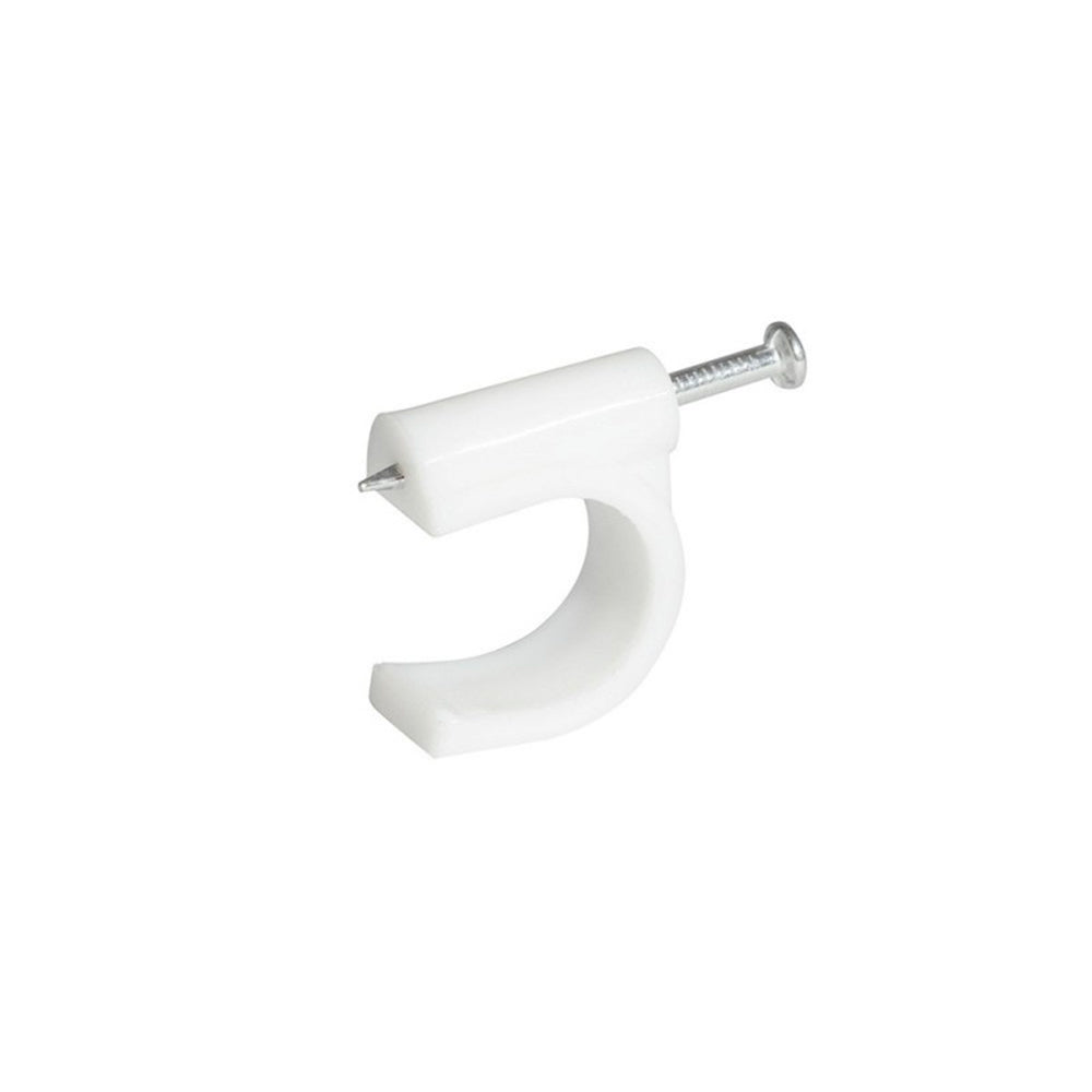 Grapa para cable coaxial 16 mm blanco 20 piezas Surtek GRAC16