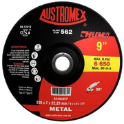 Disco Abrasivo para Debaste de Metal de 9 x 1/4 x 7/8 Austromex 562
