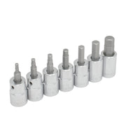 Juego de 7 Dados de Punta Hexagonal 1/8" a 3/8" Cuadro de 3/8" Urrea 49907