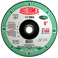 Disco Abrasivo para Desbaste y Corte de Piedra de 9 x 5/32 x 7/8 Austromex 385