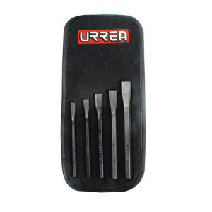 Juego de 5 Cinceles 1/4" - 1/2" Urrea 86C