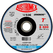 Disco Abrasivo para Desbaste de Acero Inoxidable de 7 x 1/4 x 7/8 Asutromex 536