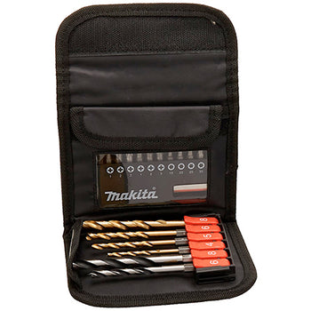 Juego De Puntas Para Atornillar Con Brocas Para Madera y Metal, 17 Piezas, Makita D-31762
