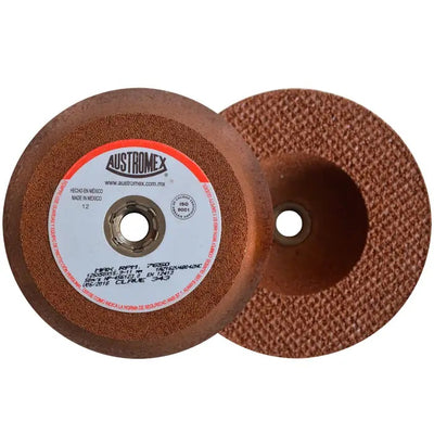 Copa Abrasiva Grano 164 para Desbaste Naranja de Metal de 5 x 2 x 5/8-11 Austromex 343