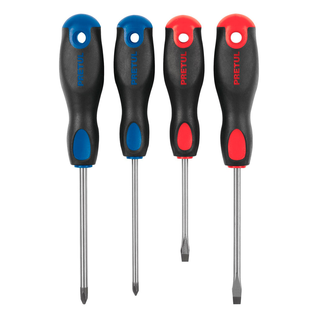 Juego De 4 Desarmadores Mango Comfort Grip, Pretul 20218