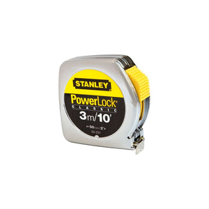 Cinta Métrica PowerLock 3m 10' largo y 1/2" Flexómetro Stanley 33-215